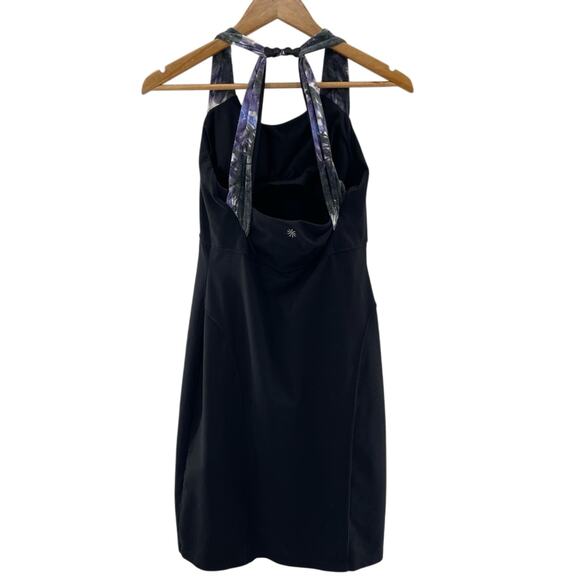 Athleta Sporty Halter Style Built in Bra Athleisure Casual Dress Black Small - Picture 8 of 11